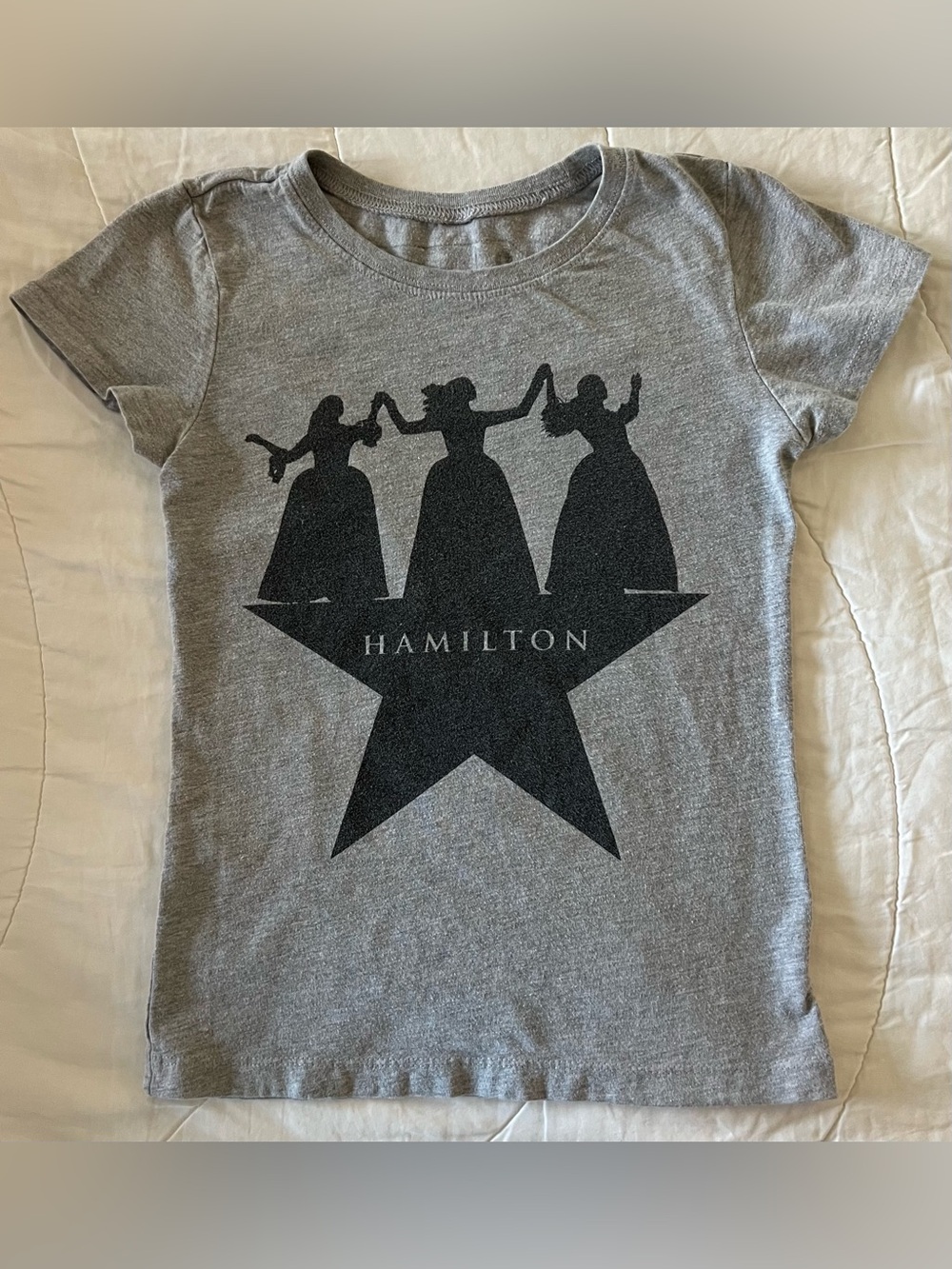 Hamilton Kids Gray Tee with Black Hamilton Star Graphic